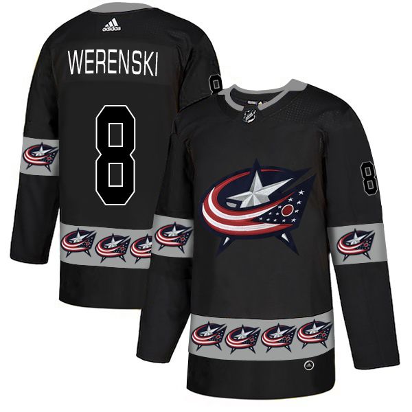 Men Columbus Blue Jackets #8 Werenski Black Adidas Fashion NHL Jersey->columbus blue jackets->NHL Jersey